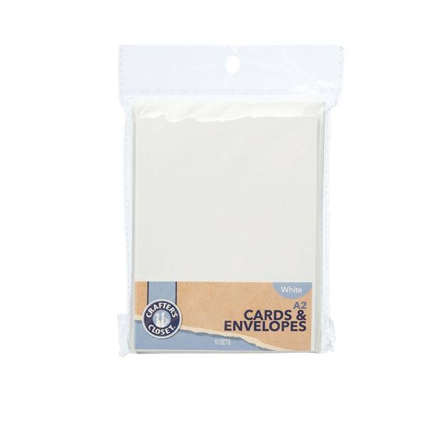 SVG Tuts | Dollar General Crafters' Closet Cards & Envelopes, White, 10 count