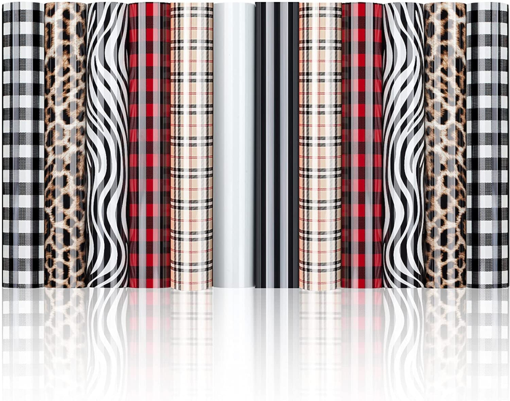 SVG Tuts | Heat Transfer Vinyl Patterned Bundle, 12 Sheets