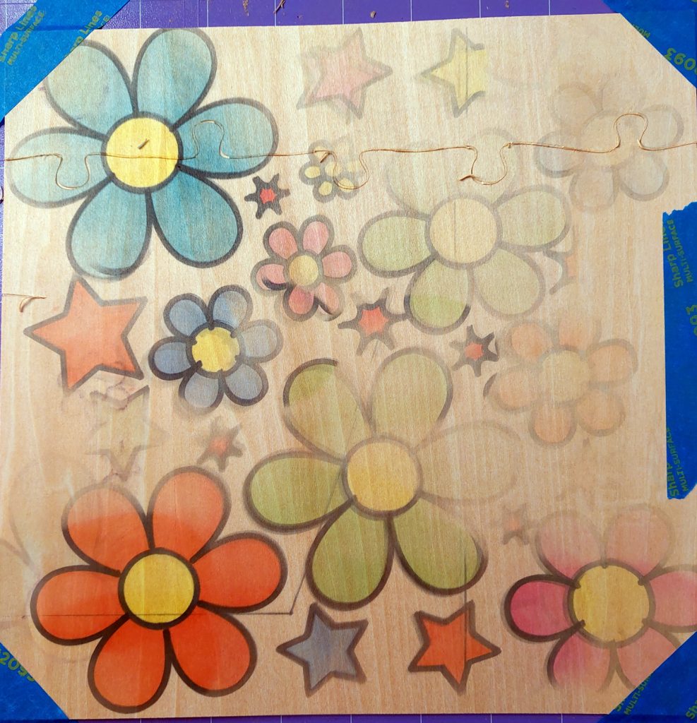 Cricut Infusible Ink Markers on Basswood | Puzzle