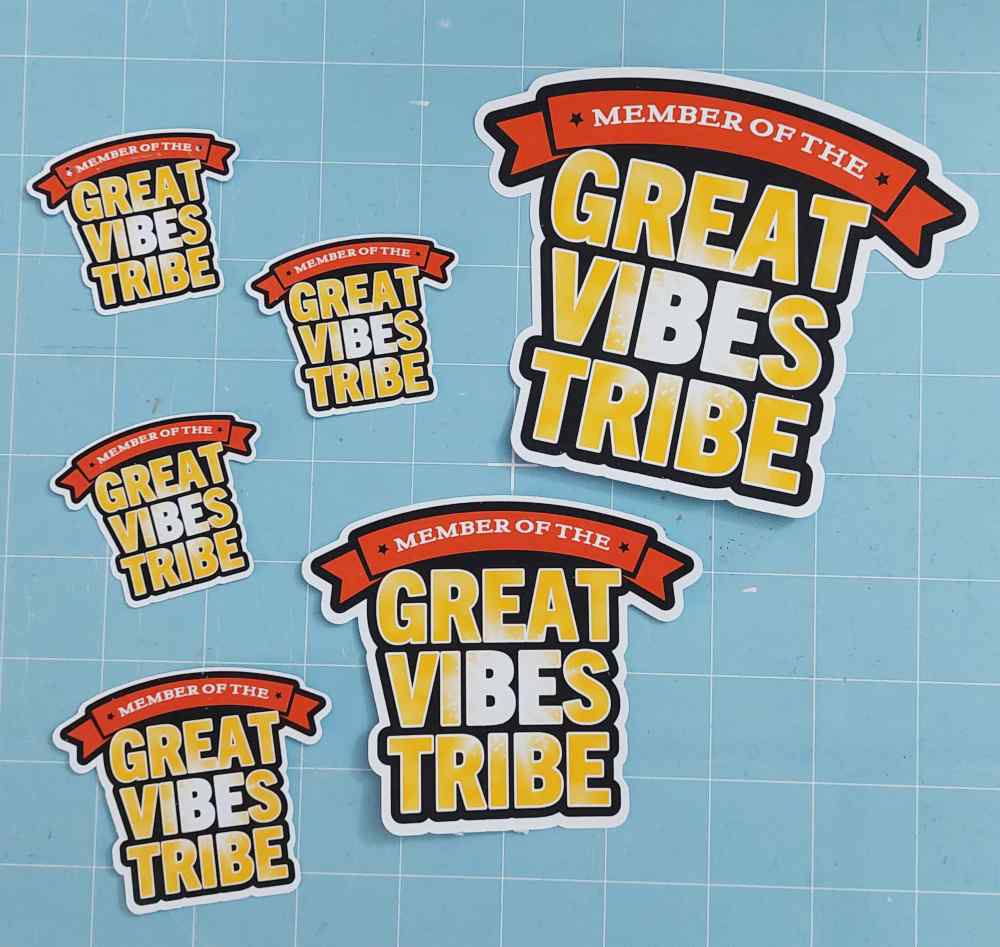 SVG Tuts | "Member of the Great Vibes Tribe" Stickers